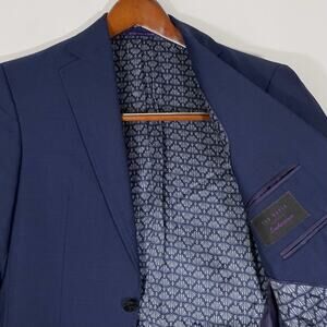 Ted Baker Endurance Jay CT Sport Coat Blazer 36R Navy Blue Wool Jacket